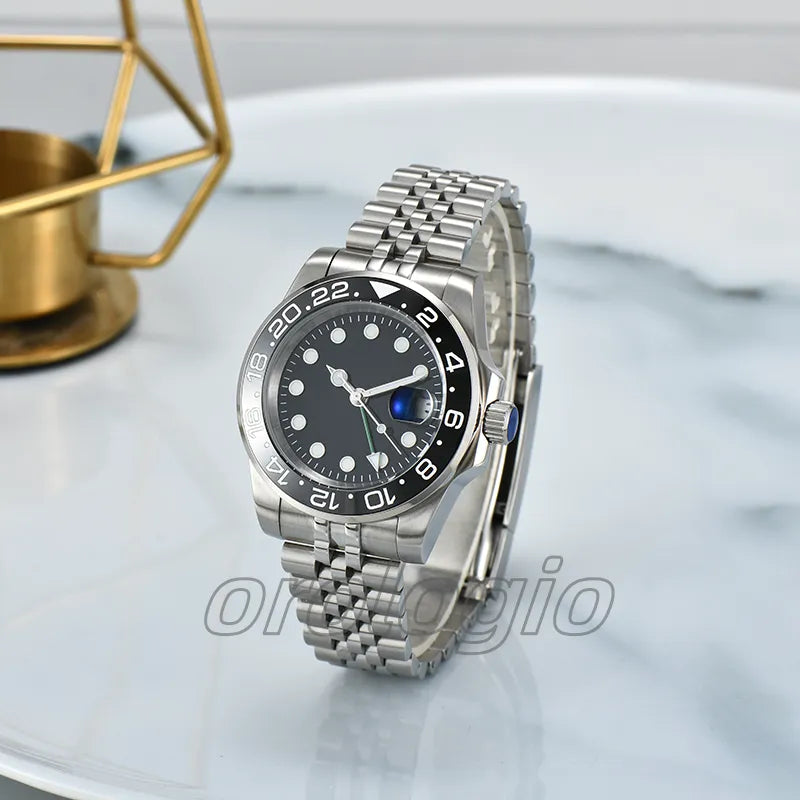 ST9 Watch U1 Mens Automatic Mechanical Ceramics Watches 40Mm Full Stainless Steel Gliding Clasp Swim Wristwatches Sapphire Super Luminous
