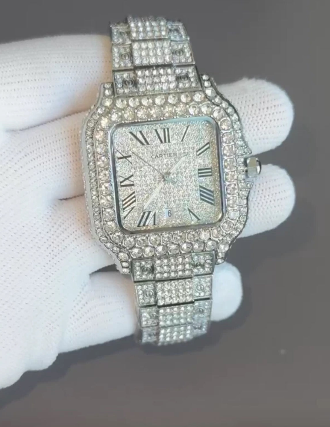 (2)Moissanite Iced Out Designer Mens Watch for Men High Quality Montre Automatic Mo