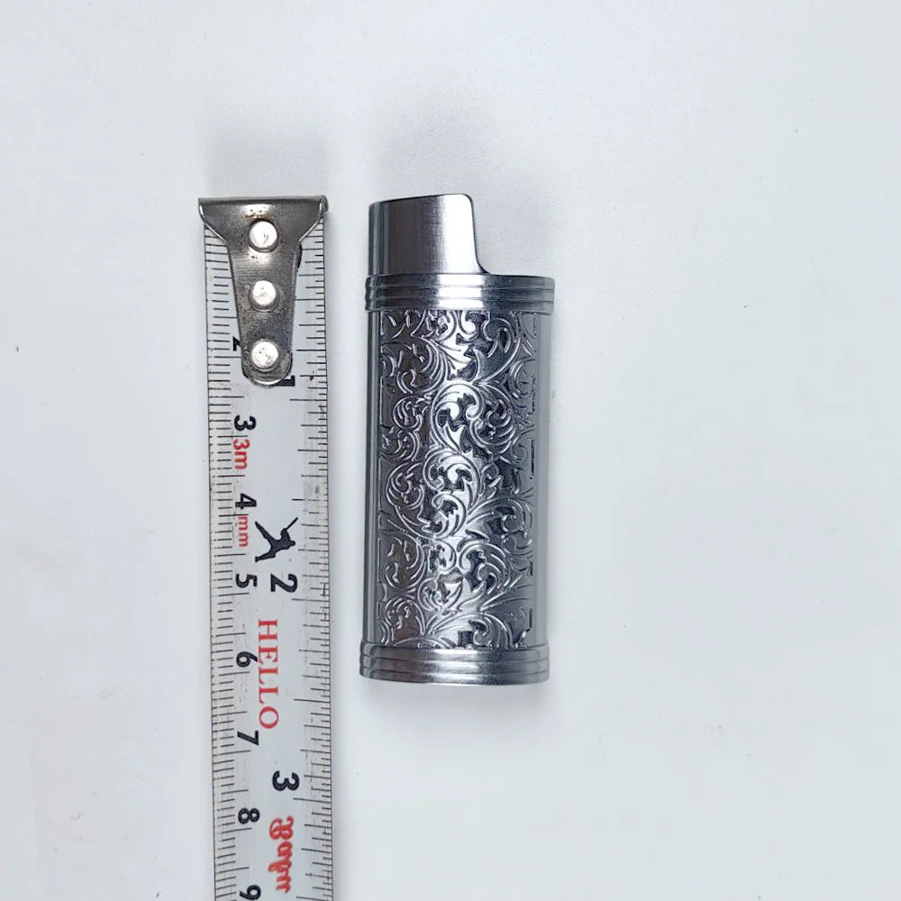 Metal Armor Gas Lighter Cover Holder Pouches Arabesque Hollow Carving J3/J5/J6 Lighter Case General Plastic Body Protection