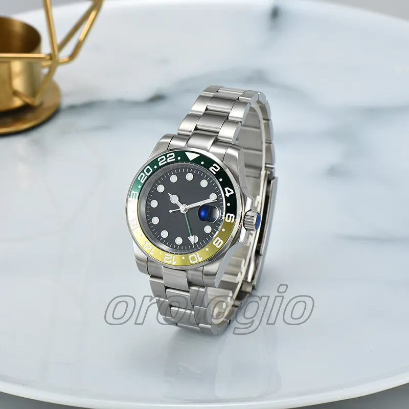 ST9 Watch U1 Mens Automatic Mechanical Ceramics Watches 40Mm Full Stainless Steel Gliding Clasp Swim Wristwatches Sapphire Super Luminous