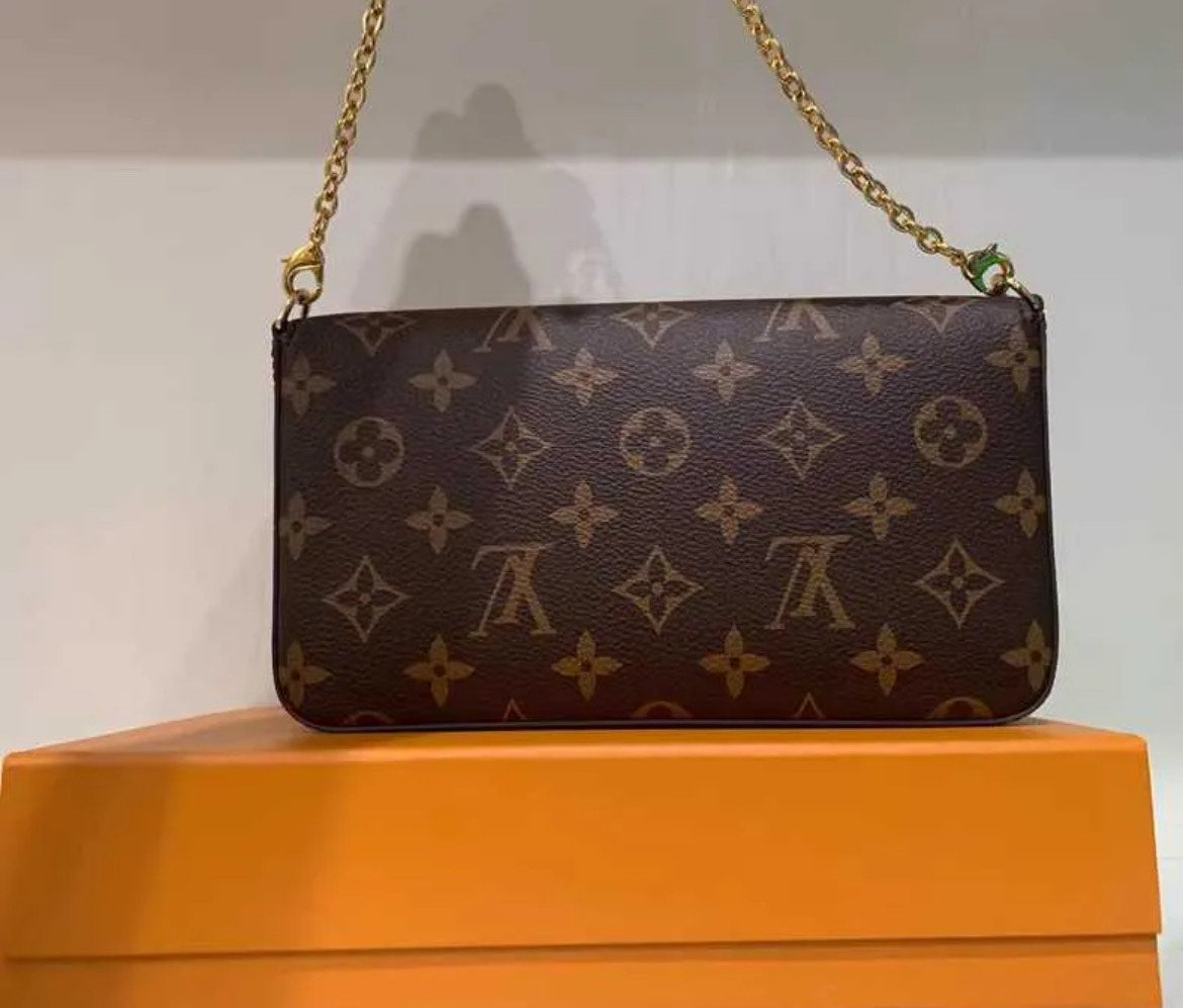 Brown Luxury Designer Crossbody Bag/Purse