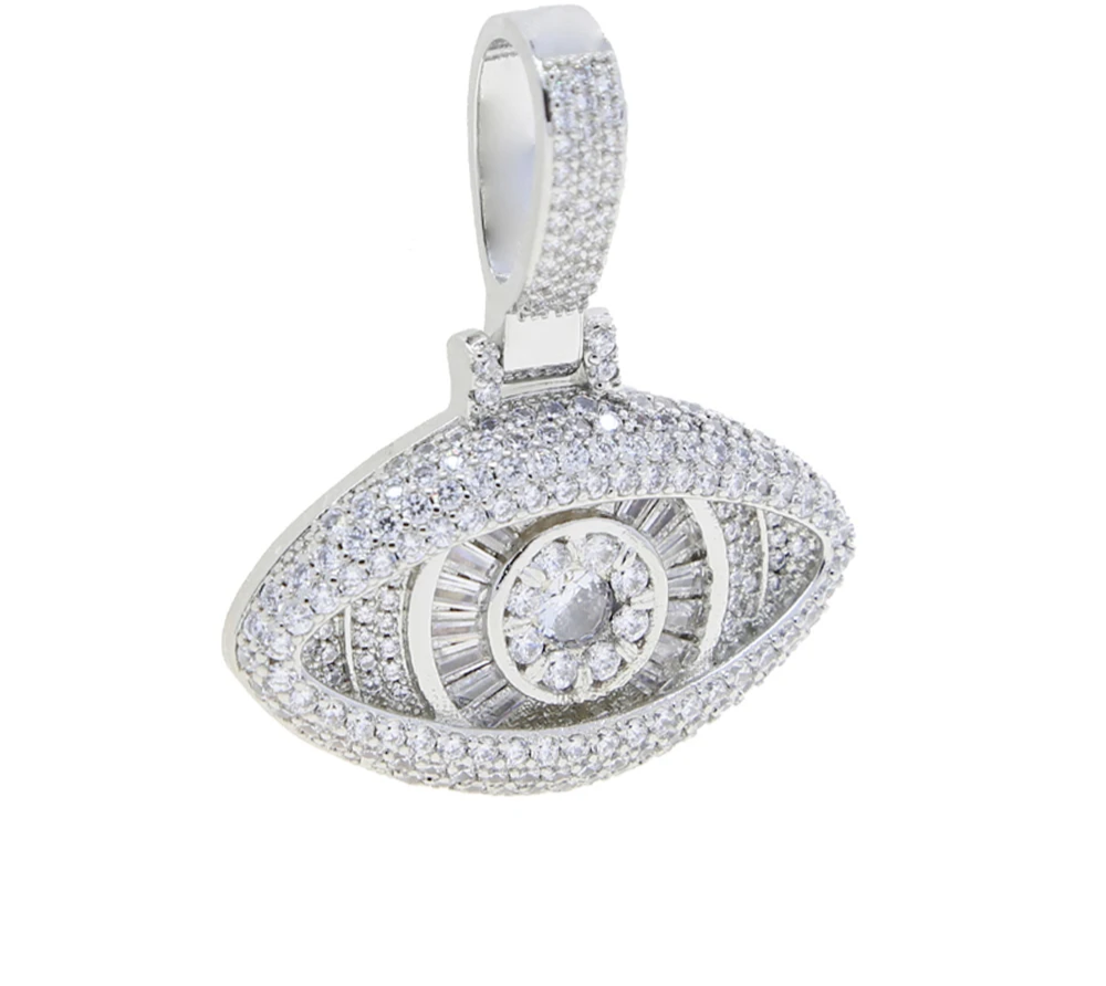 Brand New Iced Out Chain 2025 Eye+ Cross Chain Cubic Zirconia(CZ)