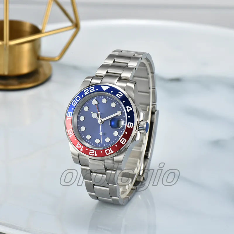 ST9 Watch U1 Mens Automatic Mechanical Ceramics Watches 40Mm Full Stainless Steel Gliding Clasp Swim Wristwatches Sapphire Super Luminous