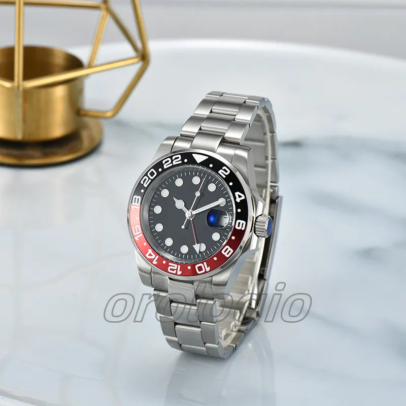 ST9 Watch U1 Mens Automatic Mechanical Ceramics Watches 40Mm Full Stainless Steel Gliding Clasp Swim Wristwatches Sapphire Super Luminous
