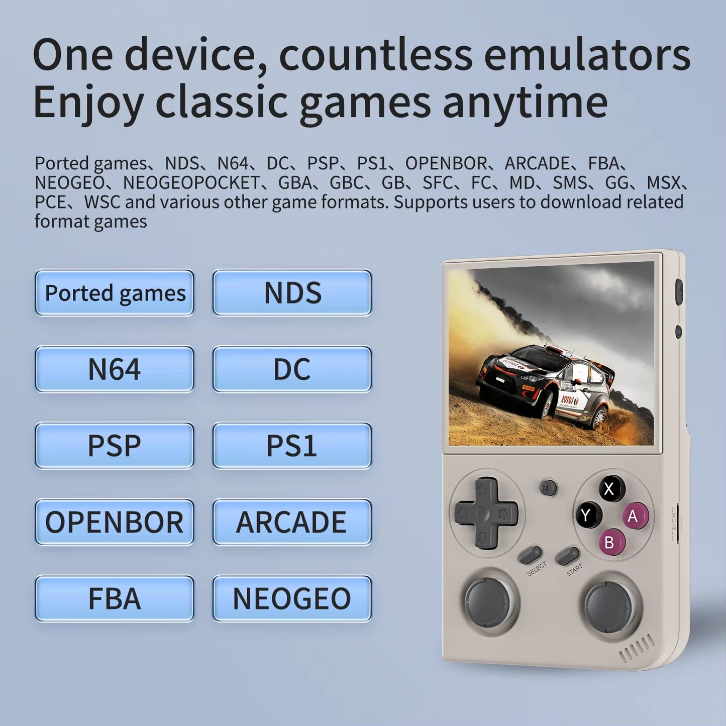 G350 Handheld Game Console 3.5'' IPS Screen Linux System Dual Joystick Vibration Motor Retro Portable Video Console Gift