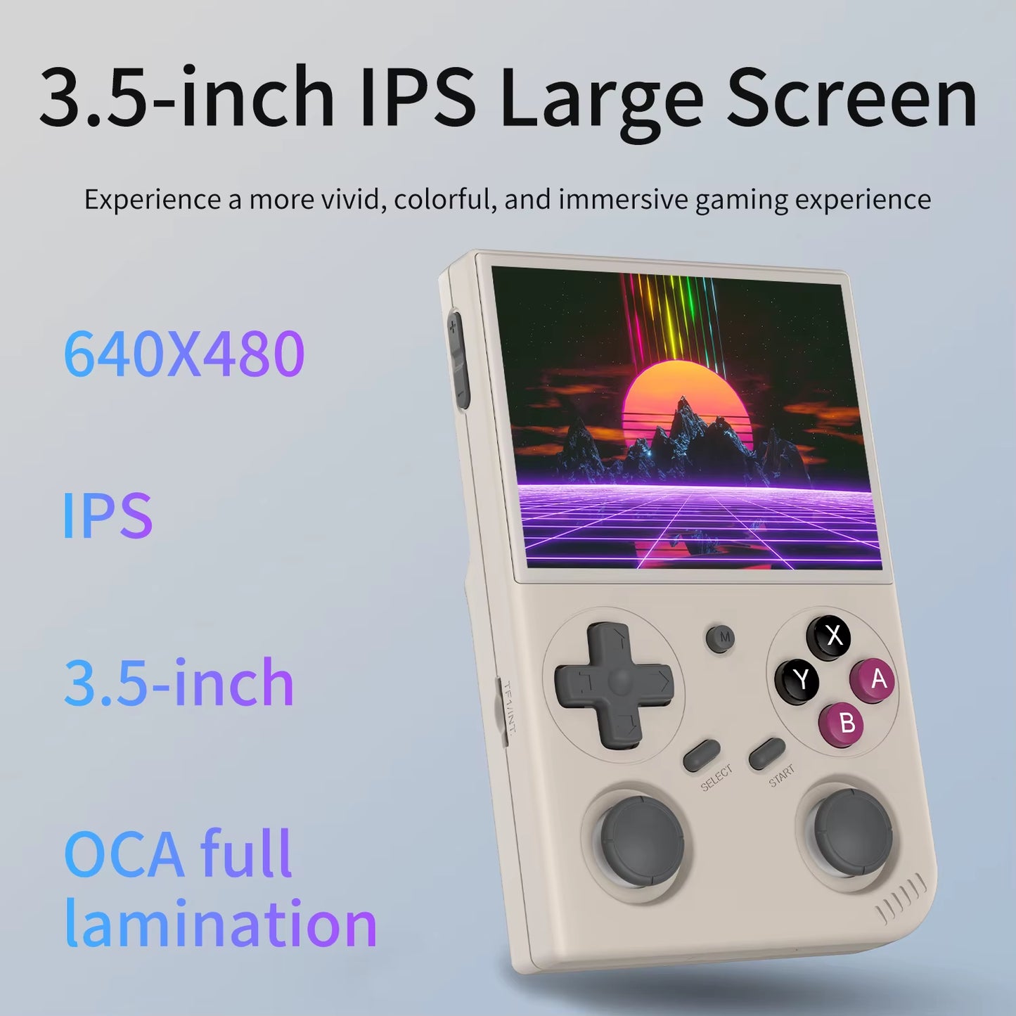 G350 Handheld Game Console 3.5'' IPS Screen Linux System Dual Joystick Vibration Motor Retro Portable Video Console Gift