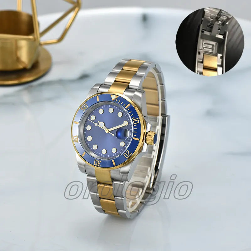ST9 Watch U1 Mens Automatic Mechanical Ceramics Watches 40Mm Full Stainless Steel Gliding Clasp Swim Wristwatches Sapphire Super Luminous