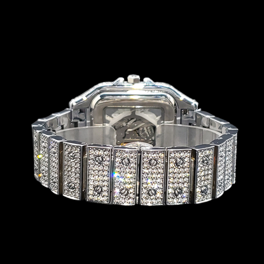Red Dial VVS Iced Out Diamond Designer Watch