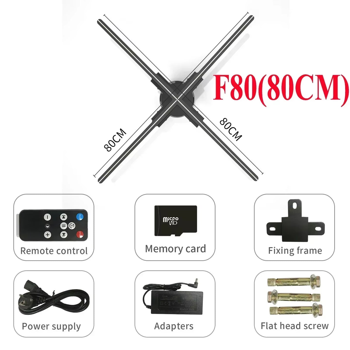 42-100CM 3D Fan Hologram Projector Wifi Display Advertising Logo Light Led Sign Holographic Lamp Three-Dimensional Projectors