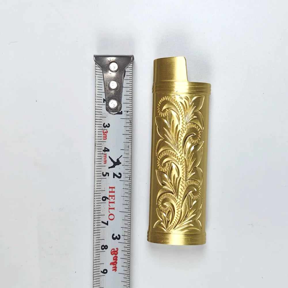 Metal Armor Gas Lighter Cover Holder Pouches Arabesque Hollow Carving J3/J5/J6 Lighter Case General Plastic Body Protection