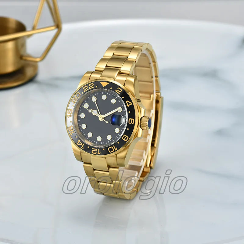 ST9 Watch U1 Mens Automatic Mechanical Ceramics Watches 40Mm Full Stainless Steel Gliding Clasp Swim Wristwatches Sapphire Super Luminous