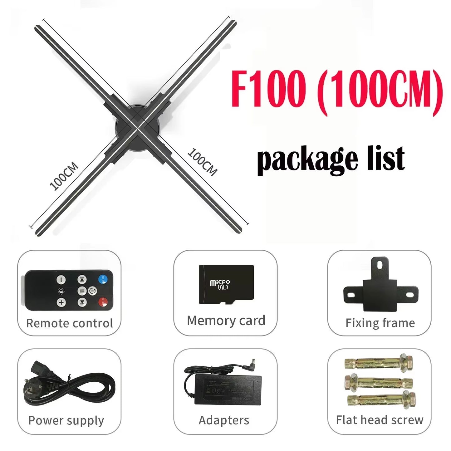42-100CM 3D Fan Hologram Projector Wifi Display Advertising Logo Light Led Sign Holographic Lamp Three-Dimensional Projectors