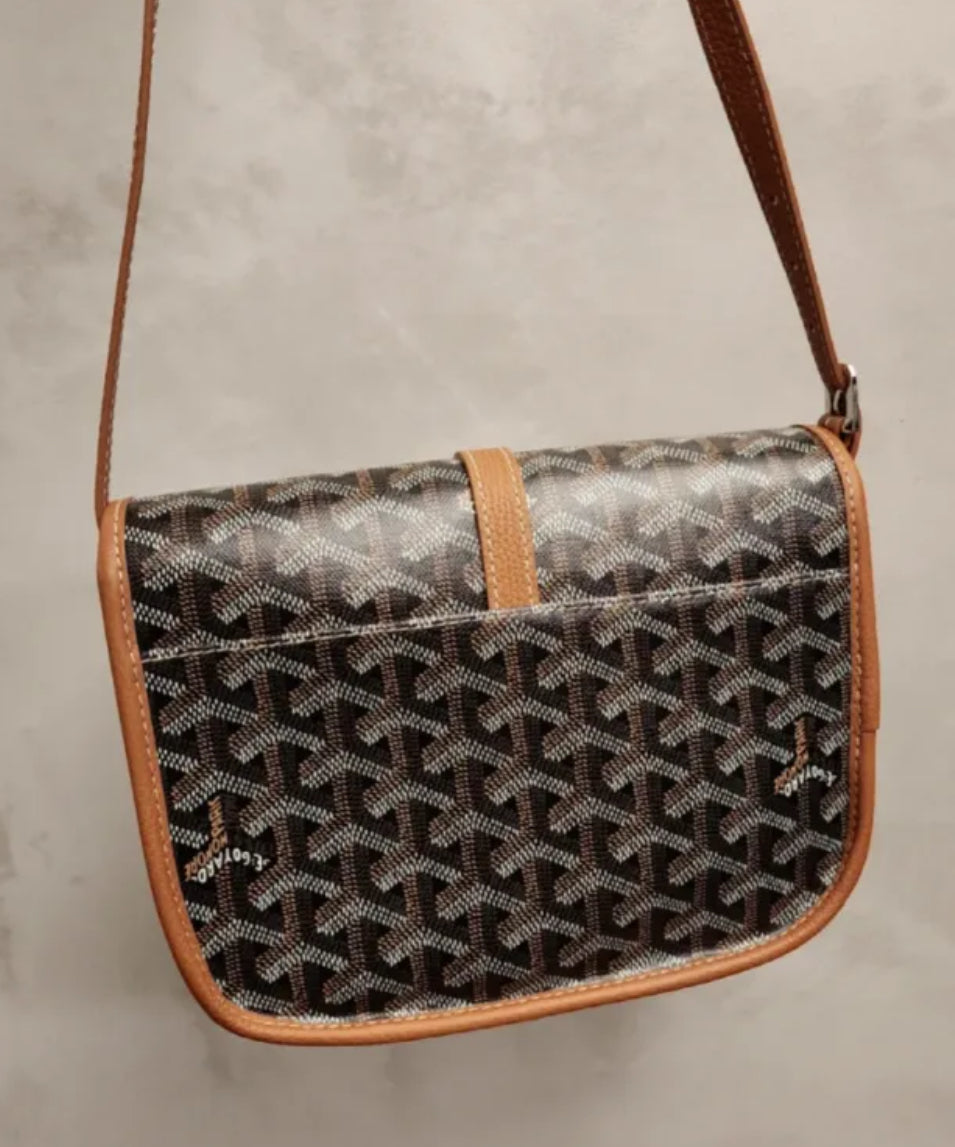 Brown Designer Fashion Luxury Shoulder Crossbody Bag Handbag