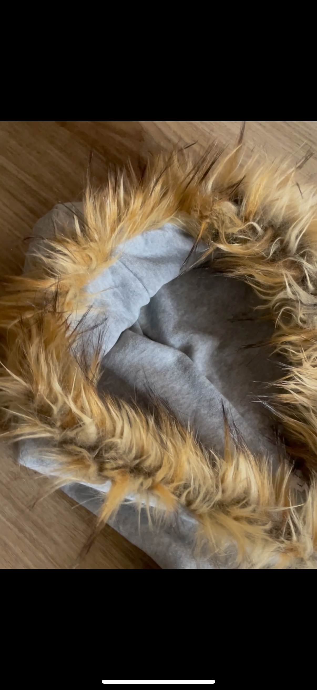 Grey Zip up Fur Hoodie