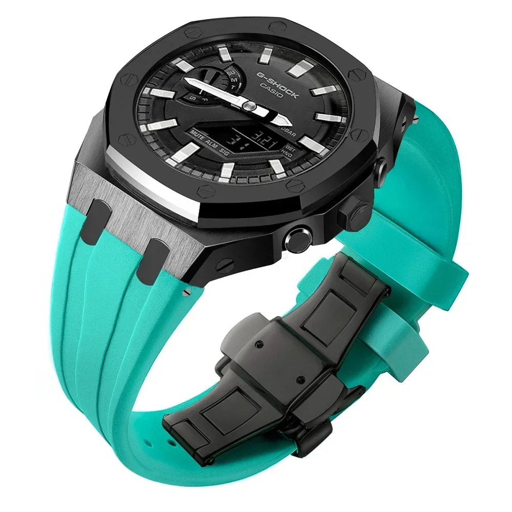 For G-SHOCK GA2100/GA2110 GAB2100 Gen4 Stainless Steel Case Bezel Rubber Strap Replacement Mod Refit Kit Accessories Wholesale