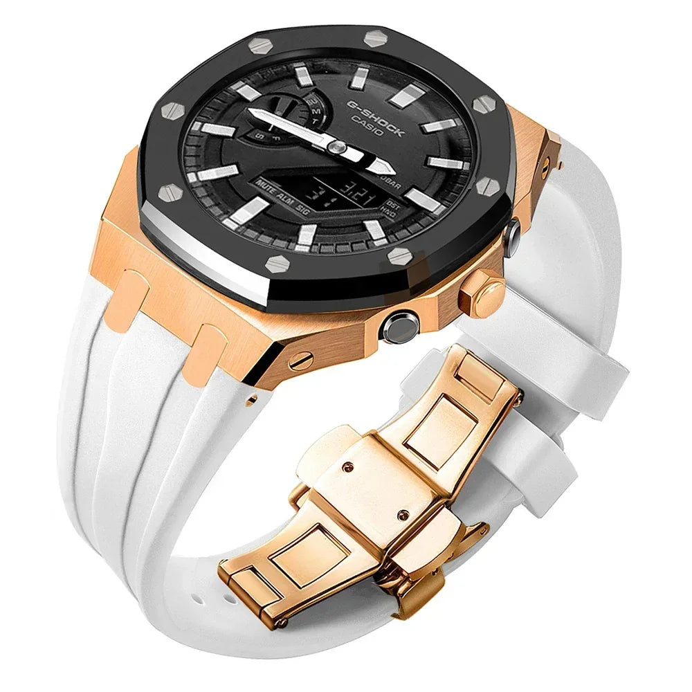 For G-SHOCK GA2100/GA2110 GAB2100 Gen4 Stainless Steel Case Bezel Rubber Strap Replacement Mod Refit Kit Accessories Wholesale