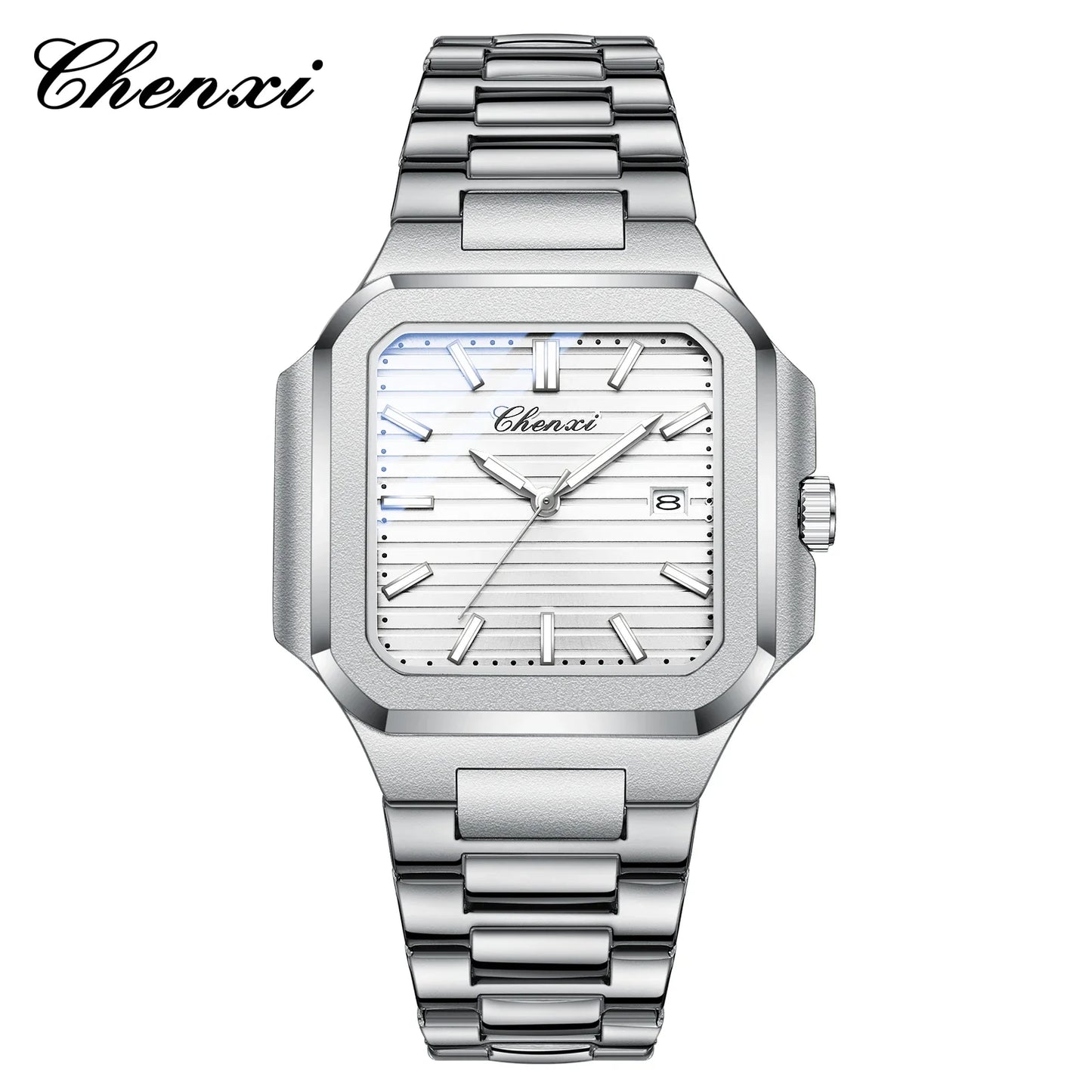 Men'S Quartz Watch Calendar Luminous Waterproof Stainless Steel High Quality Clock