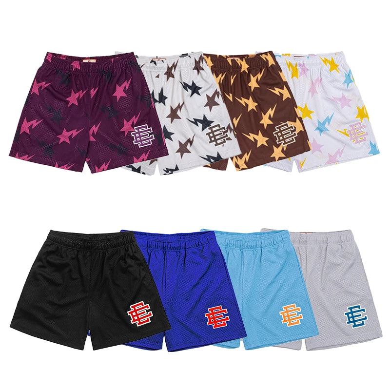 EE Basic Short NEW YORK CITY SKYLINE Men'S Casual Shorts Fitness Sports Pants Summer Gym Workout Mesh Shorts Men