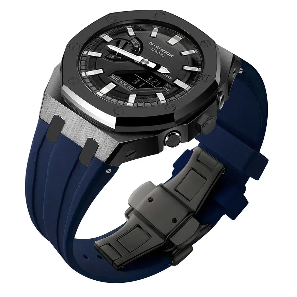 For G-SHOCK GA2100/GA2110 GAB2100 Gen4 Stainless Steel Case Bezel Rubber Strap Replacement Mod Refit Kit Accessories Wholesale