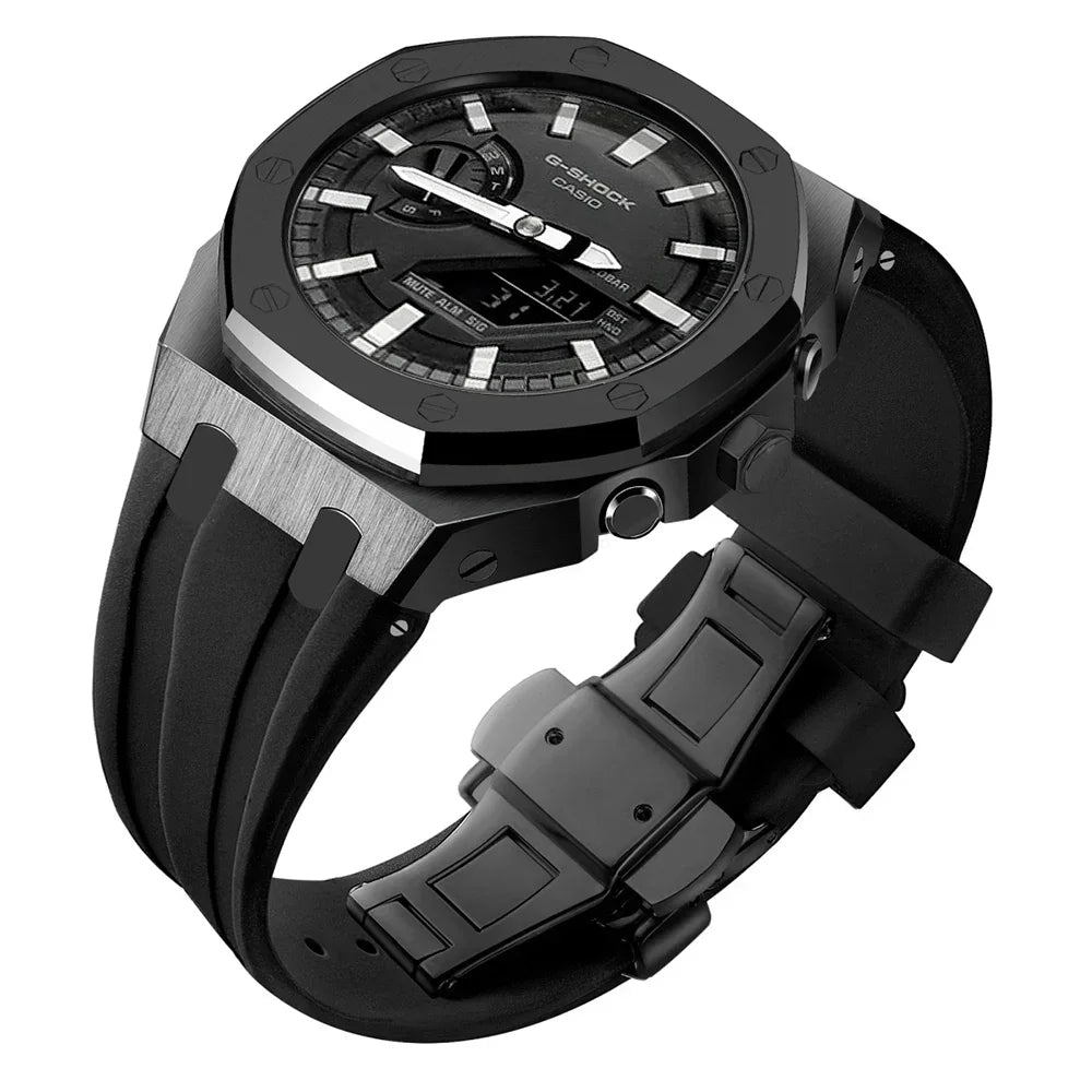 For G-SHOCK GA2100/GA2110 GAB2100 Gen4 Stainless Steel Case Bezel Rubber Strap Replacement Mod Refit Kit Accessories Wholesale