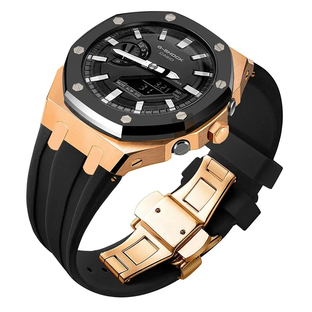 For G-SHOCK GA2100/GA2110 GAB2100 Gen4 Stainless Steel Case Bezel Rubber Strap Replacement Mod Refit Kit Accessories Wholesale