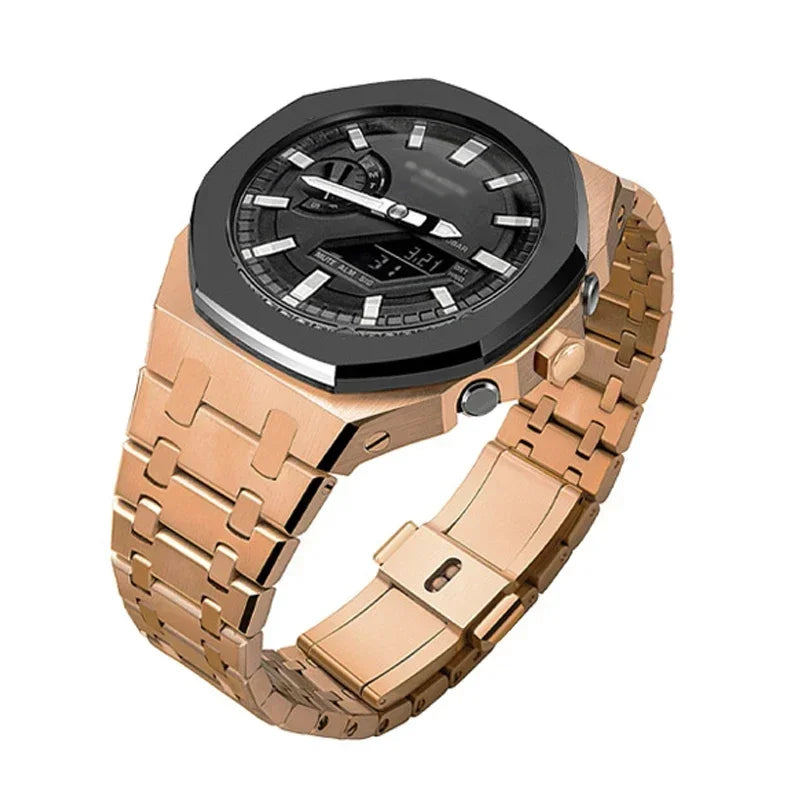 For G-SHOCK GA2100/GA2110 GAB2100 Gen4 Stainless Steel Case Bezel Rubber Strap Replacement Mod Refit Kit Accessories Wholesale