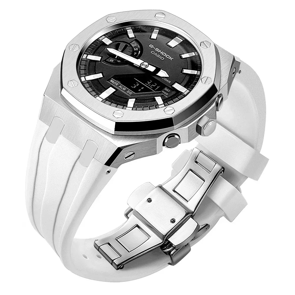 For G-SHOCK GA2100/GA2110 GAB2100 Gen4 Stainless Steel Case Bezel Rubber Strap Replacement Mod Refit Kit Accessories Wholesale