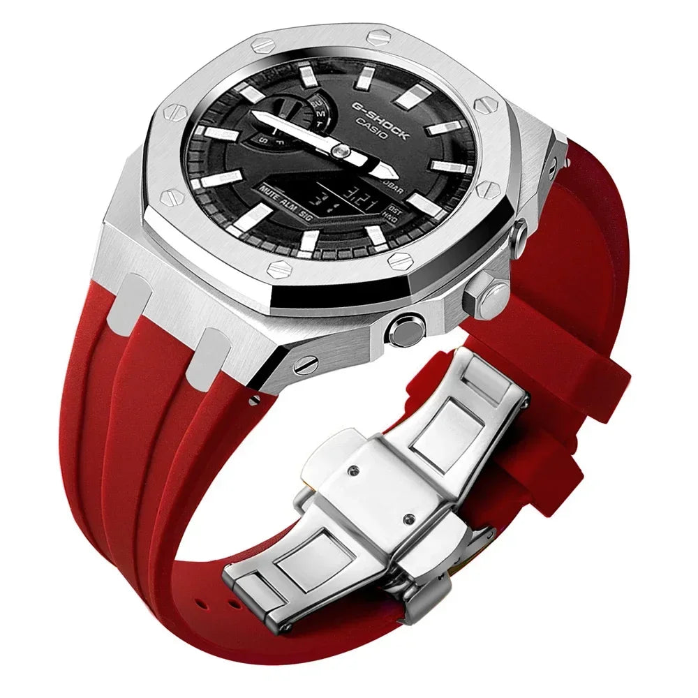 For G-SHOCK GA2100/GA2110 GAB2100 Gen4 Stainless Steel Case Bezel Rubber Strap Replacement Mod Refit Kit Accessories Wholesale