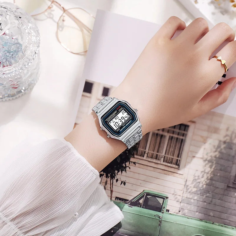 Electronic Digital Display Retro Style Clock Men'S Relogio Masculin Reloj Hombre Homme