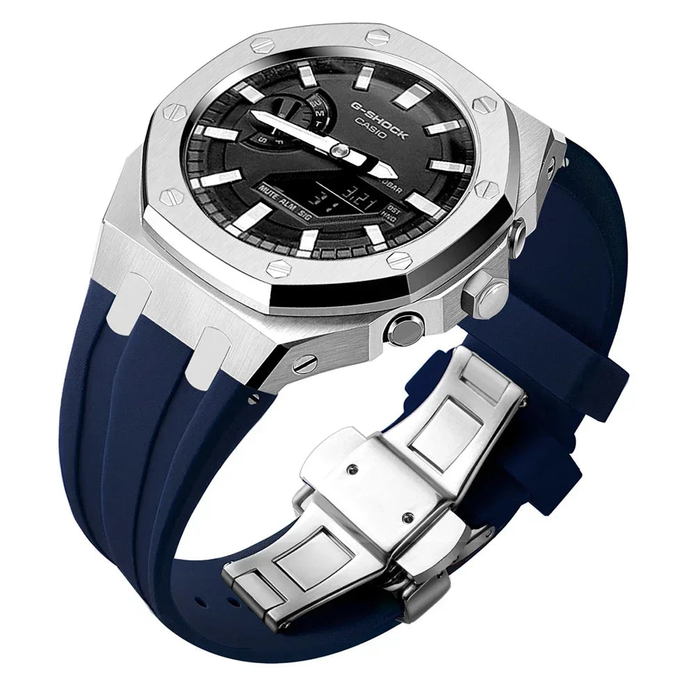 For G-SHOCK GA2100/GA2110 GAB2100 Gen4 Stainless Steel Case Bezel Rubber Strap Replacement Mod Refit Kit Accessories Wholesale