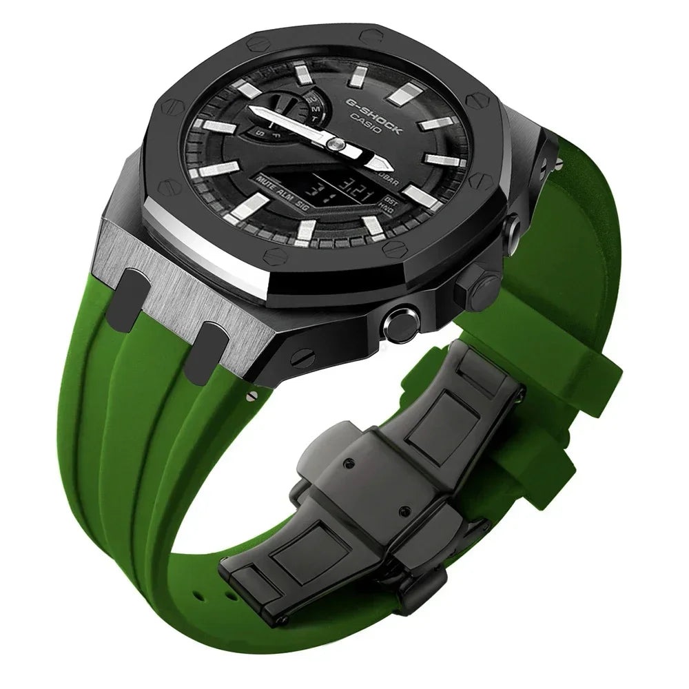 For G-SHOCK GA2100/GA2110 GAB2100 Gen4 Stainless Steel Case Bezel Rubber Strap Replacement Mod Refit Kit Accessories Wholesale