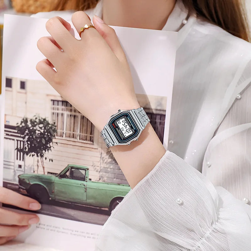 Electronic Digital Display Retro Style Clock Men'S Relogio Masculin Reloj Hombre Homme