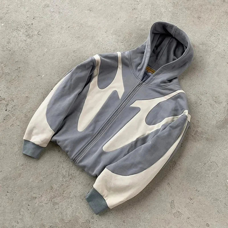 Y2K Retro Letter Printed Pattern Hoodie