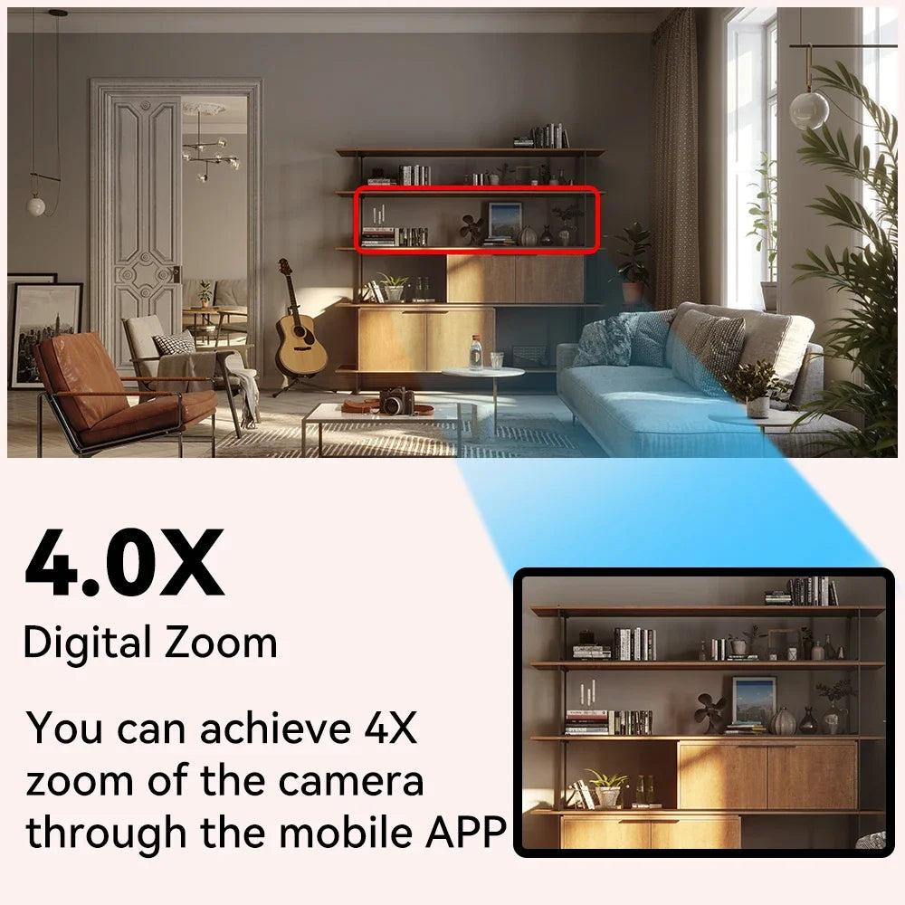 8MP Security Cameras HD Color Night Surveillance Indoor/Outdoor Motion Tracking Light Alarm CCTV Camera