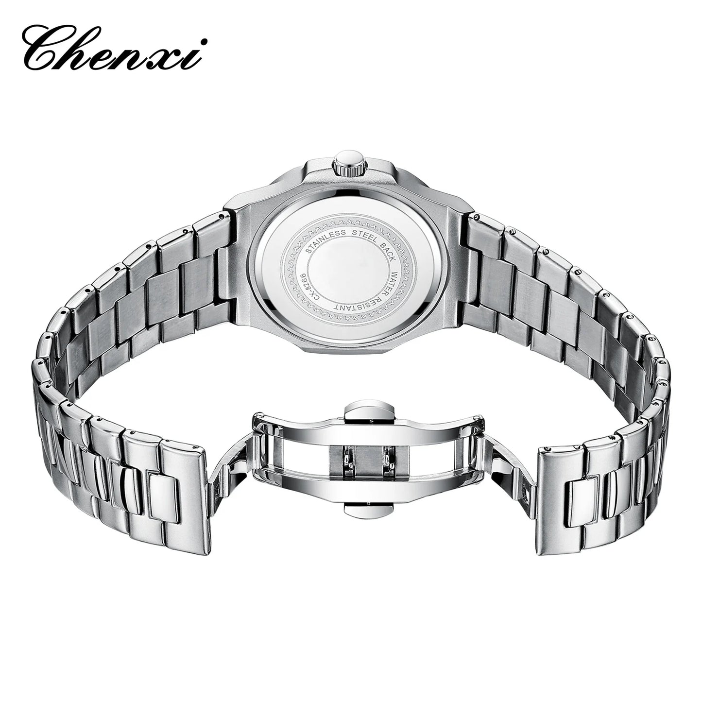 Men'S Quartz Watch Calendar Luminous Waterproof Stainless Steel High Quality Clock