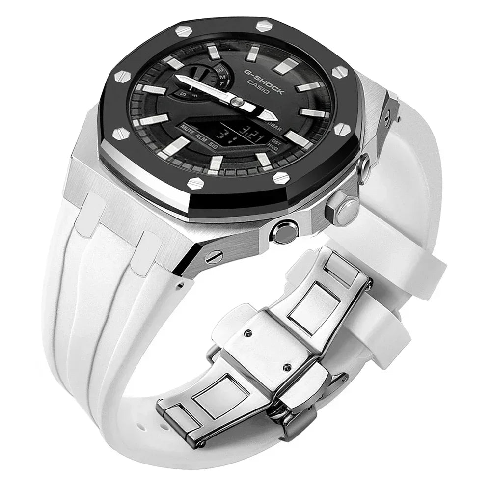 For G-SHOCK GA2100/GA2110 GAB2100 Gen4 Stainless Steel Case Bezel Rubber Strap Replacement Mod Refit Kit Accessories Wholesale