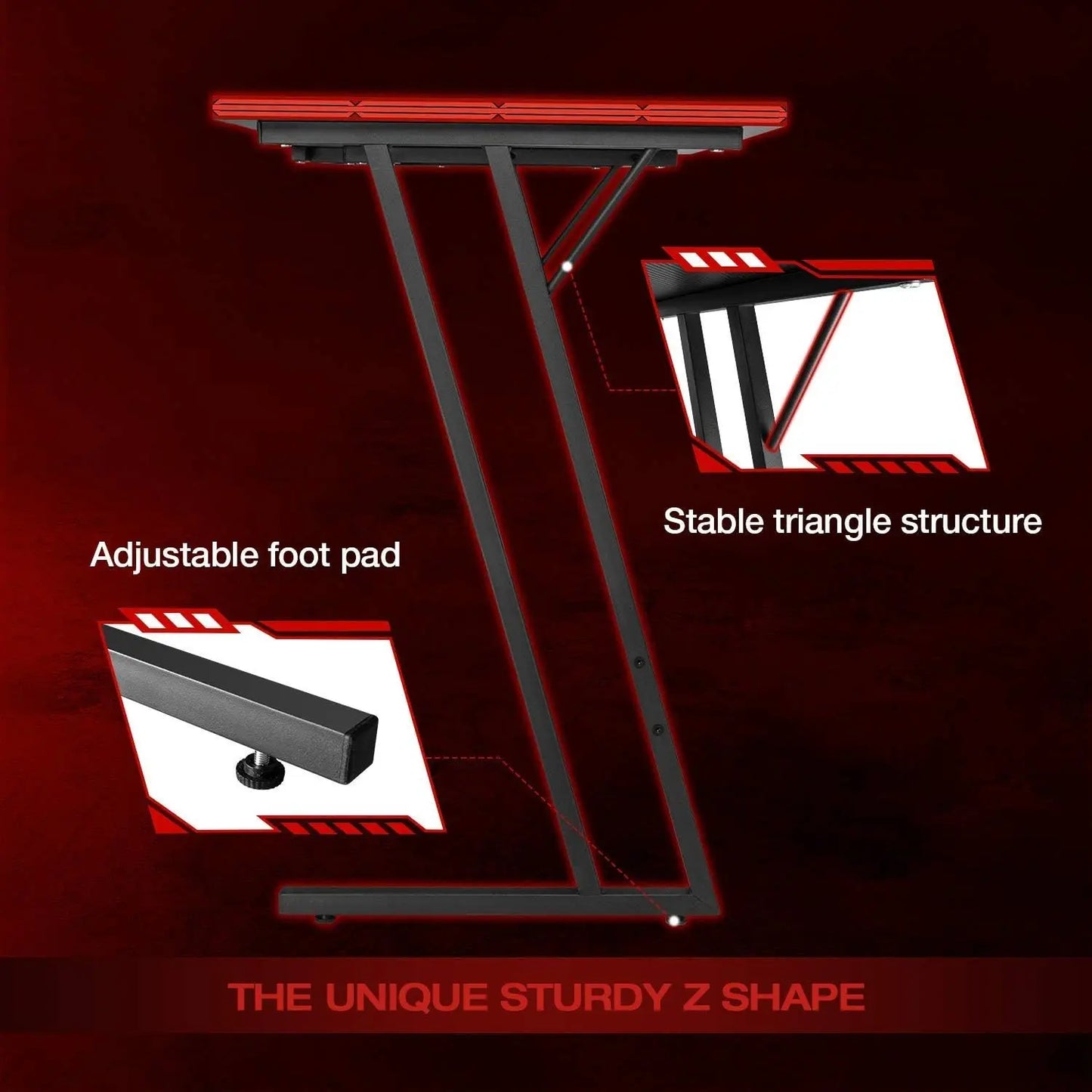 L Shaped Gaming Desk Computer Corner Desk PC Gaming Desk Table with Large Monitor Riser Stand for Home Office Sturdy Writing