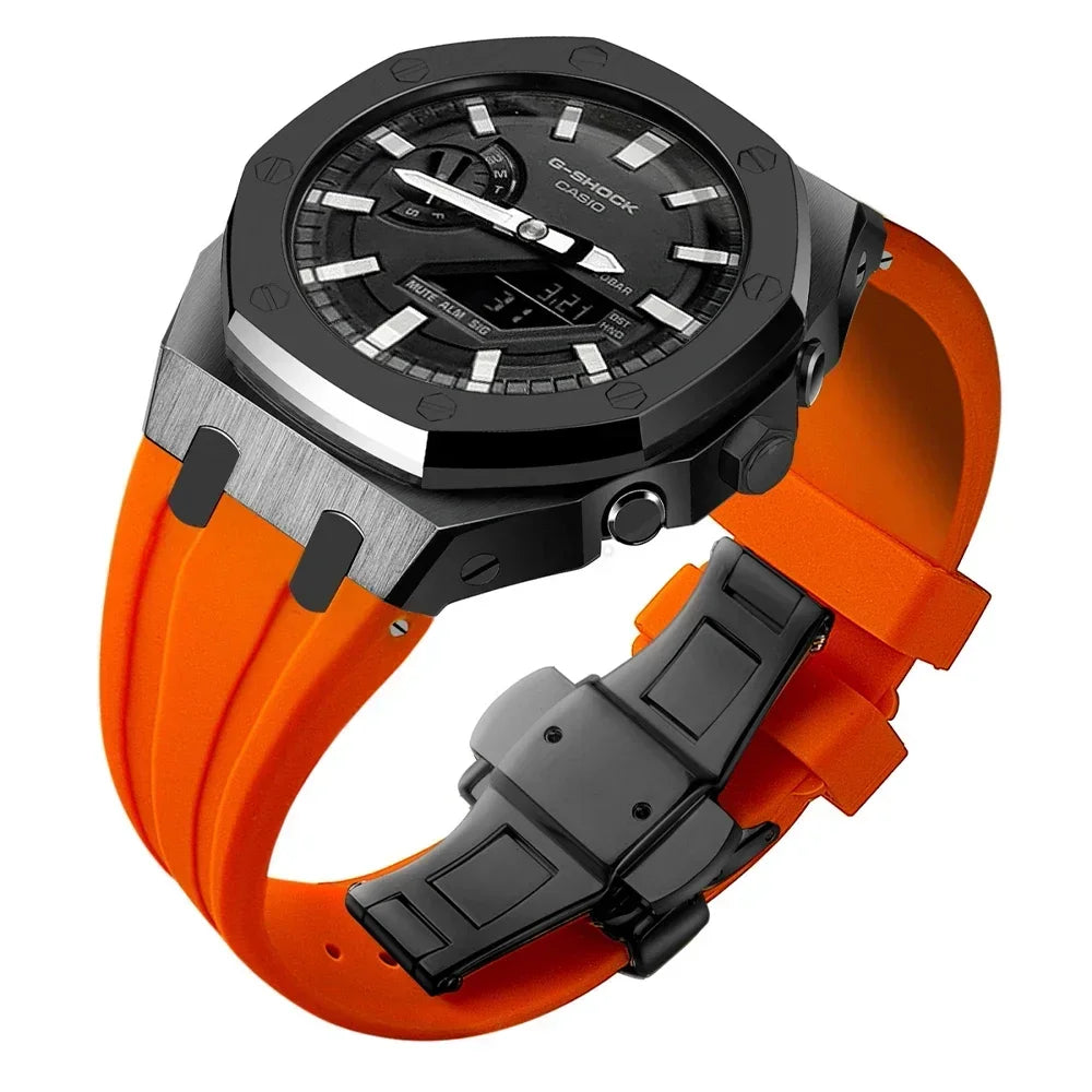 For G-SHOCK GA2100/GA2110 GAB2100 Gen4 Stainless Steel Case Bezel Rubber Strap Replacement Mod Refit Kit Accessories Wholesale