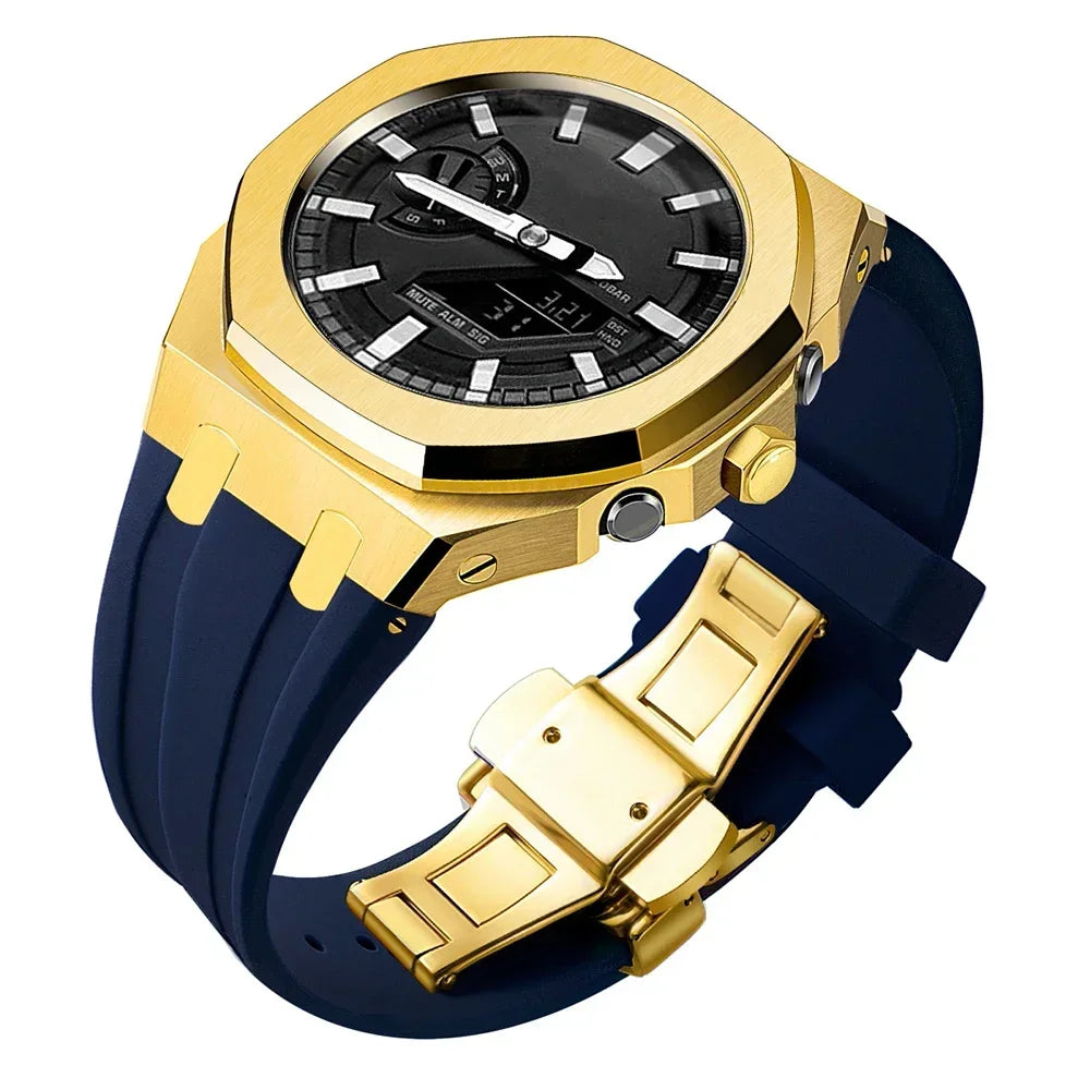 For G-SHOCK GA2100/GA2110 GAB2100 Gen4 Stainless Steel Case Bezel Rubber Strap Replacement Mod Refit Kit Accessories Wholesale