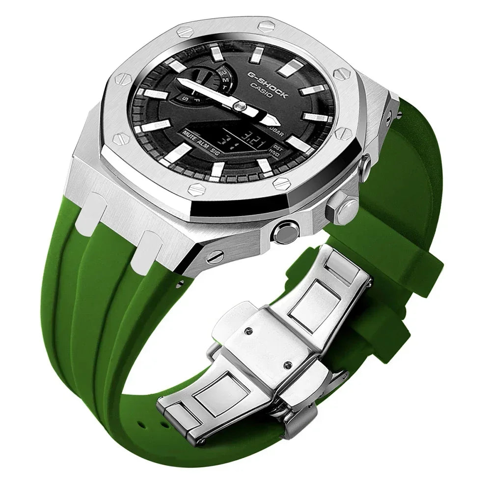 For G-SHOCK GA2100/GA2110 GAB2100 Gen4 Stainless Steel Case Bezel Rubber Strap Replacement Mod Refit Kit Accessories Wholesale