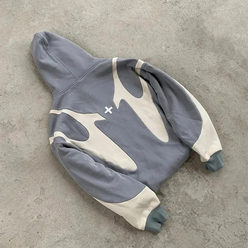 Y2K Retro Letter Printed Pattern Hoodie