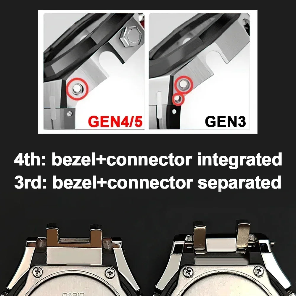 For G-SHOCK GA2100/GA2110 GAB2100 Gen4 Stainless Steel Case Bezel Rubber Strap Replacement Mod Refit Kit Accessories Wholesale