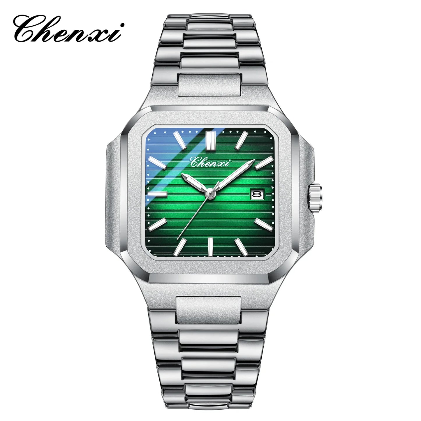 Men'S Quartz Watch Calendar Luminous Waterproof Stainless Steel High Quality Clock