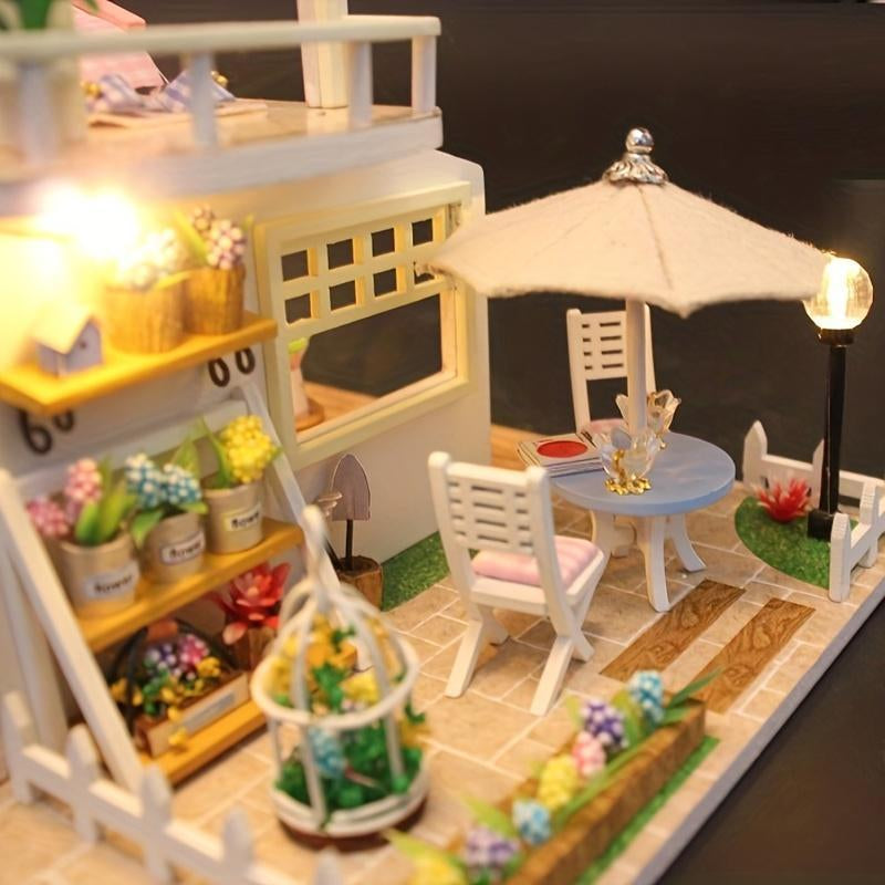 Handmade DIY Wood Craft Kit, 1 Count 3D Creative Assembly Wooden House Model, Birthday Gift, Christmas Gift
