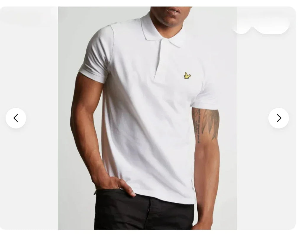 Manfinity Mode Men'S Short Sleeve Polo Shirt Minimalist and Fashionable Suitable for Summer Street Printing Sports Style Polo