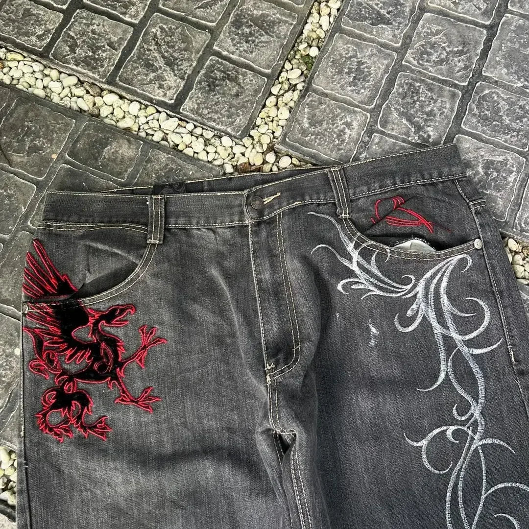 Baggy Wide Leg Y2K Streetwear Gothic Denim Oversized Jeans Unisex