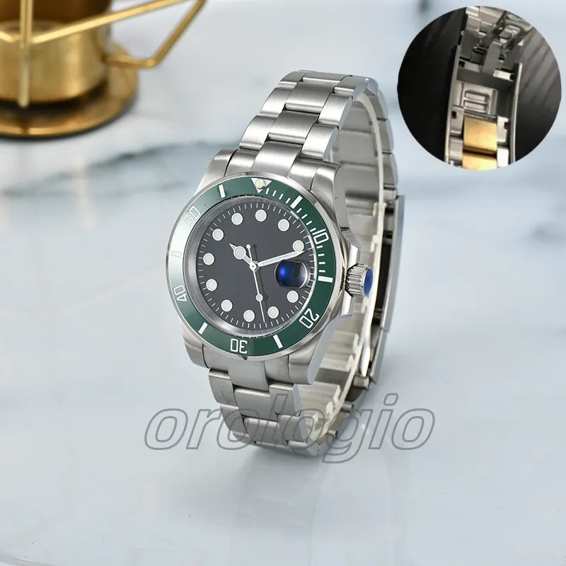 ST9 Watch U1 Mens Automatic Mechanical Ceramics Watches 40Mm Full Stainless Steel Gliding Clasp Swim Wristwatches Sapphire Super Luminous