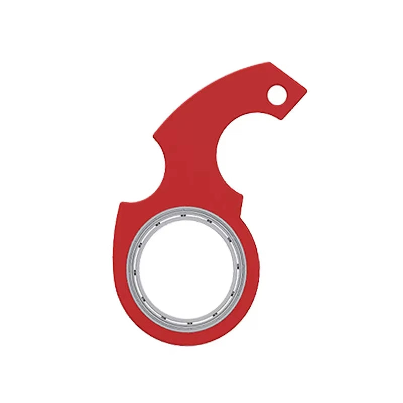 Spinner Stress Toy Keychain Metal Idget Toy Kid Fingertip Spinning Keyring Finger Fidget Ring Relieve Anxiety Boredom Party Gift