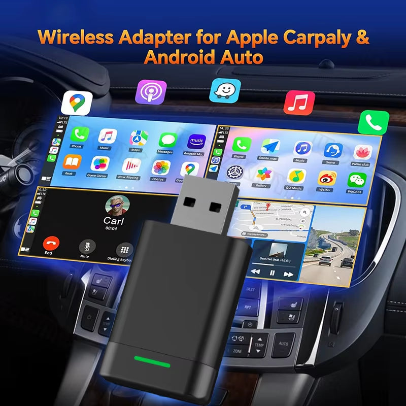 Wired to Wireless Dongle for Factory OEM Carplay Plug & Play Universal Smart Wireless Carplay Adapter