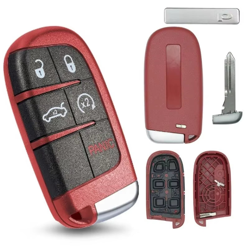 5 B Remote Smart Keyshell Case Fit for Jeep Grand Cherokee Dodge Challenger Charger Dart Durango Journey Chrysler 300 Keyless